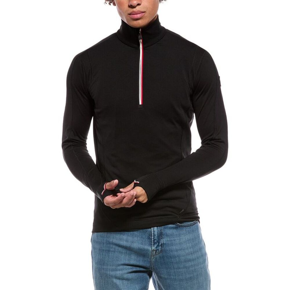 Moncler Womens  1/2-Zip Pullover, Black